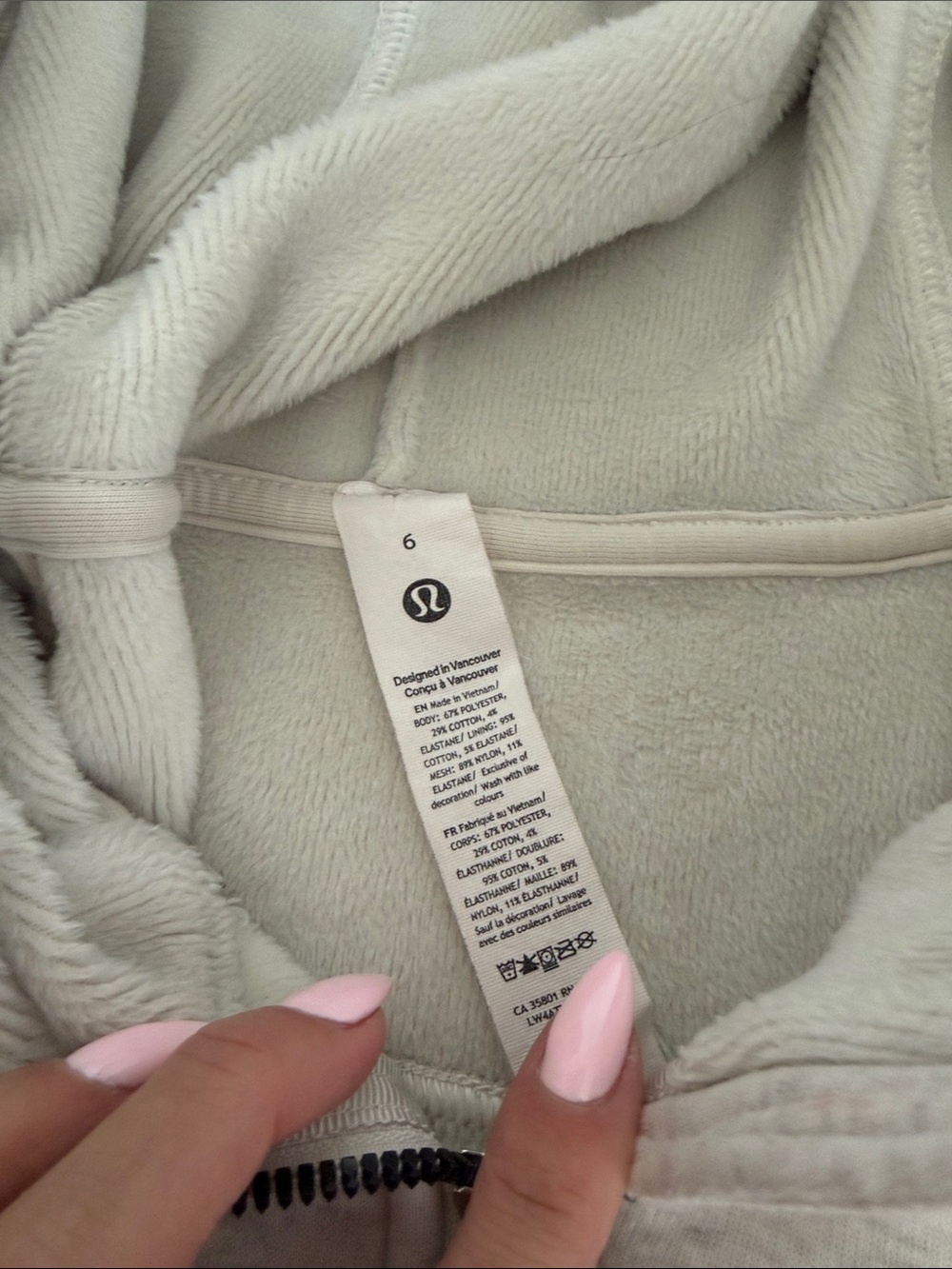 lululemon athletica Light Gray Full-Zip Hooded Jacket - Picture 3 of 7